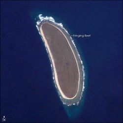 Howland Island seen from space in April 2007