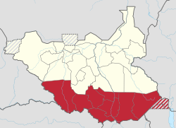 Location in South Sudan.