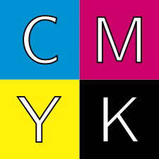 Color printing typically uses ink of four colors: cyan, magenta, yellow, and key(black). When CMY "primaries" are combined at full strength, the resulting "secondary" mixtures are red, green, and blue.