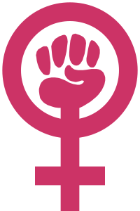 Symbol of the Feminist movement in the United States (1970s). The purple color was chosen as a tribute to the Suffragette movement a half-century earlier.