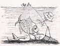 Frontispiece to Forbes's Natural History of the European Seas (Forbes's initials are in the lower right of this cartoon depicting deep sea dredging for marine fauna)