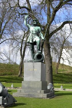 تمثالLandsoldaten ("جندي المشاة") في فردرتشا، الدنمارك