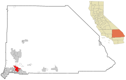 موقع سان برناردينو في مقاطعة سان برناندو وكاليفورنيا.