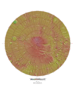 Topographical map of Mare Australe quadrangle