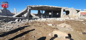 أثار الغارة الأردنية على مدينة صلخد جنوب سوريا (18 ديسمبر 2023)