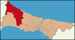 موقع چاتلجا في اسطنبول