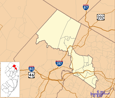 Location map USA New Jersey Passaic County