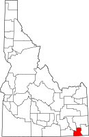 Map of Idaho highlighting فرانكلين
