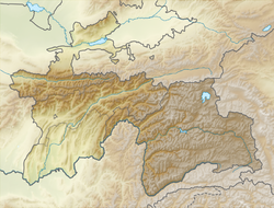 Location map/data/Tajikistan/شرح is located in طاجيكستان