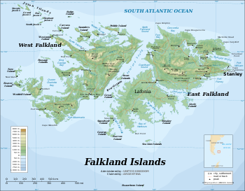 Map of the Islands, with British names