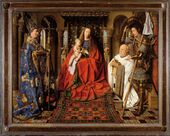 Jan van Eyck, Virgin and Child with Canon van der Paele, 1434–36ح. 1434–36