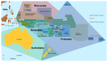 Map of Oceania with illustrative country Zones