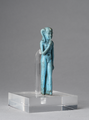Amulet depicting the god Harpocrates. Egyptian faience, between 722 and 332 BC, Late Period of ancient Egypt. Museo Egizio, Turin.
