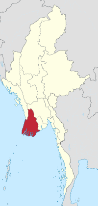 Location of Ayeyarwady Region in Myanmar