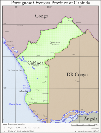 الأراضي المطالب بها من قبل جمهورية كابيندا.