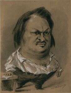 Caricature of Balzac, 1850
