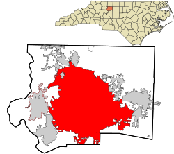 Location in Forsyth County and North Carolina