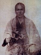 A 19th century samurai wearing his daisho