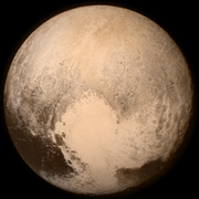 Pluto as viewed by New Horizons (color; July 13, 2015).