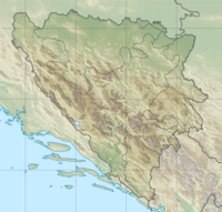 Location map Bosnia and Herzegovina is located in البوسنة والهرسك