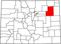 Map of Colorado highlighting واشنطن