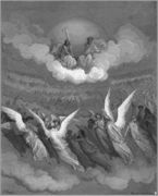 The Heavenly Hosts, c. 1866, illustration to Paradise Lost