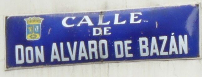 ملف:Placa de la calle de Don Álvaro de Bazán, Madrid (cropped).jpg