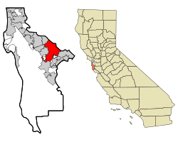 موقع ردوود سيتي في مقاطعة سان ماتيو وولاية كاليفورنيا
