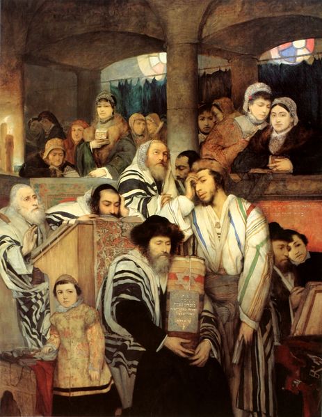 ملف:Gottlieb-Jews Praying in the Synagogue on Yom Kippur.jpg