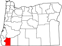 Map of Oregon highlighting جوسيفين