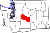 Map of Washington highlighting كيتيتاس
