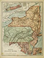 An 1886 Harper's School Geography map showing the region as excluding Virginia and West Virginia