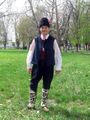 Young boy in national folk dress from Gabra, Bulgaria.