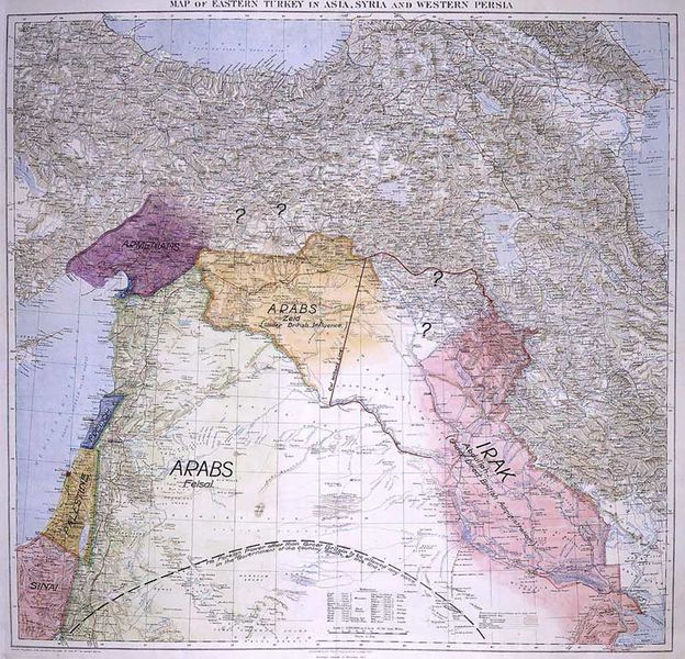 ملف:Lawrence of Arabia's map, presented to the Eastern Committee of the War Cabinet in November 1918.jpg