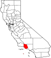 State map highlighting Ventura County