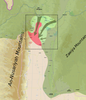 Map of the Al-Ghab offensive (July–August 2015).svg