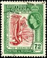 Arapaima depicted on a 1954 postage stamp of British Guiana