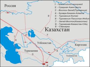موقع نظام خطوط أنابيب الغاز آسيا الوسطى–الوسط