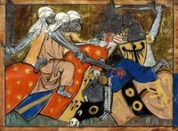 معركة ساحة الدم، منمنمة من عام 1337.