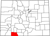 Map of Colorado highlighting أرتشوليتا
