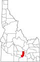 State map highlighting Minidoka County
