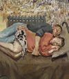 لوحة لوسيان فرويد وزوجته، المتحف البريطاني