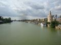 Guadalquivir river over the city of Seville.