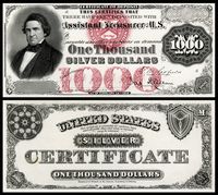 $1000 Silver Certificate, Series 1878, Fr.346a, depicting William Marcy