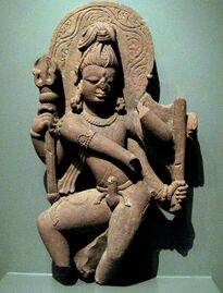 Ithyphallic 8th-century sandstone Nataraja from Madhya Pradesh
