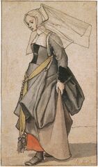 Young Englishwoman, a costume study by Hans Holbein the Younger