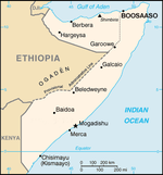 الموقع في الصومال