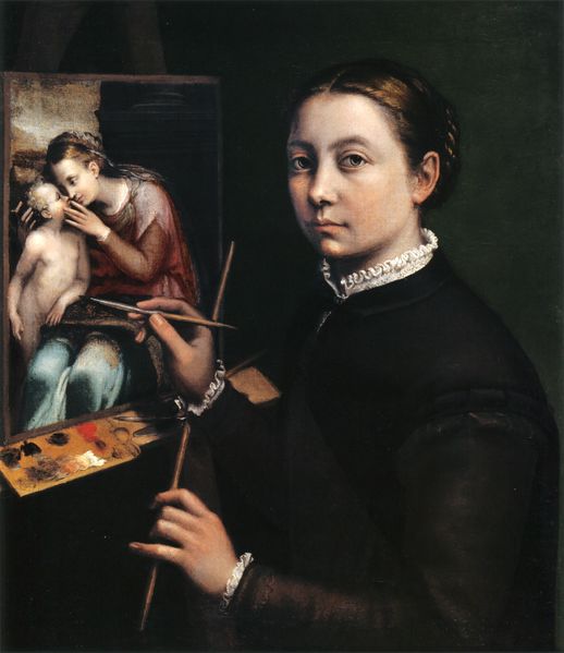 ملف:Self-portrait at the Easel Painting a Devotional Panel by Sofonisba Anguissola.jpg