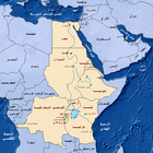 خريطة توضح دول حوض النيل.