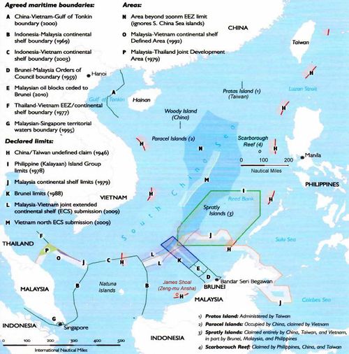 المطالبات والاتفاقيات في بحر الصين الجنوبي.